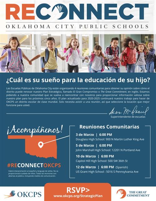 Oklahoma City Public Schools is hosting 4 community work sessions to get your input on how the district can revamp our Strate 